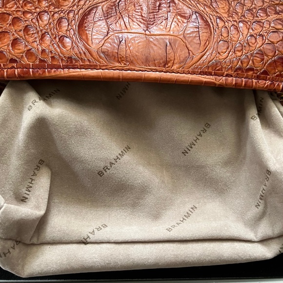 Brahmin Melbourne Tulle Mini Bag.  Orange - Picture 12 of 16